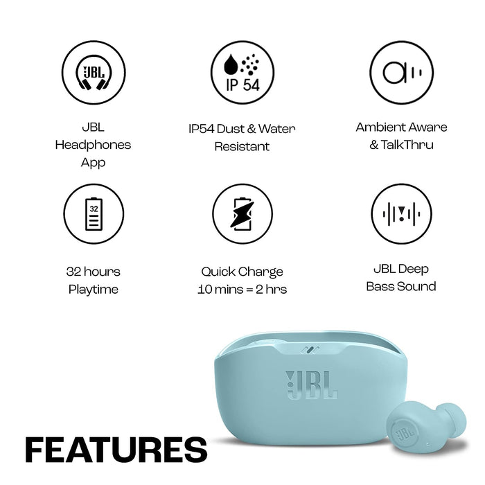 JBL Wave Buds in-Ear Wireless Earbuds (TWS) with Mic