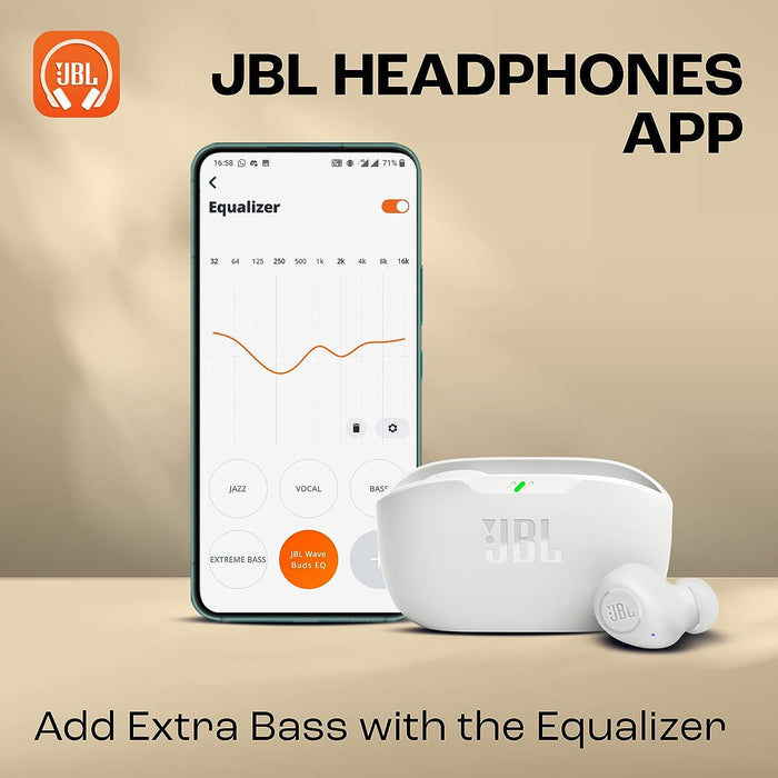JBL Wave Buds in-Ear Wireless Earbuds (TWS) with Mic