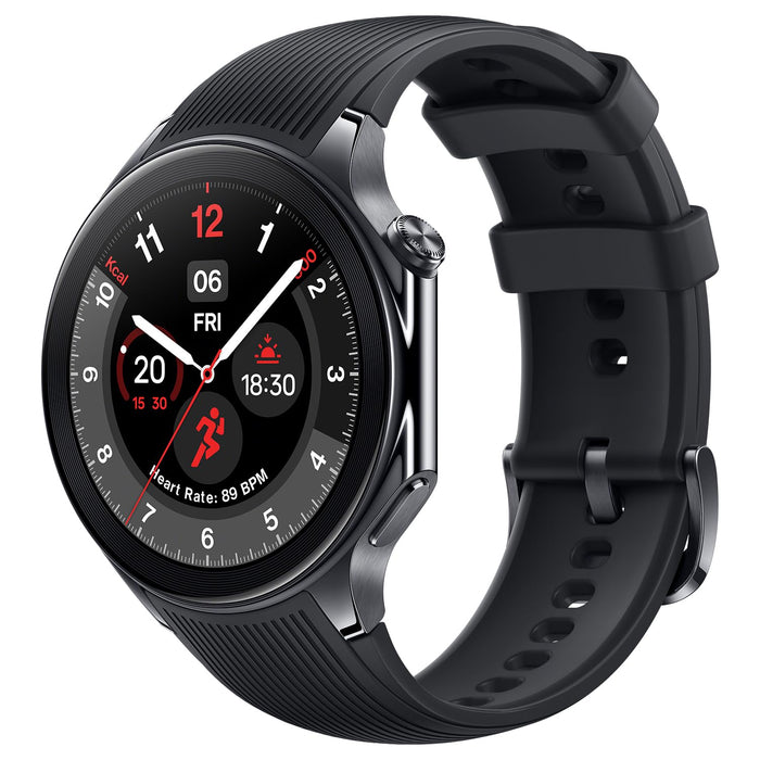 OnePlus Watch 2 with Wear OS 4,Snapdragon W5 Chipset,Upto 100Hrs Battery Life,1.43'' AMOLED Display,Stainless Steel & Sapphire Crystal Build,Dual Frequency GPS,5 ATM,IP68 & BT Calling