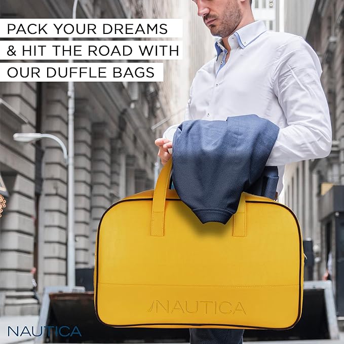 Nautica Duffle Bag for Travel | Stylish Leatherette Luggage
