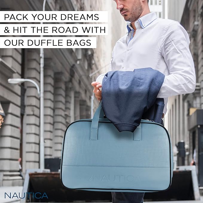 Nautica Duffle Bag for Travel | Stylish Leatherette Luggage