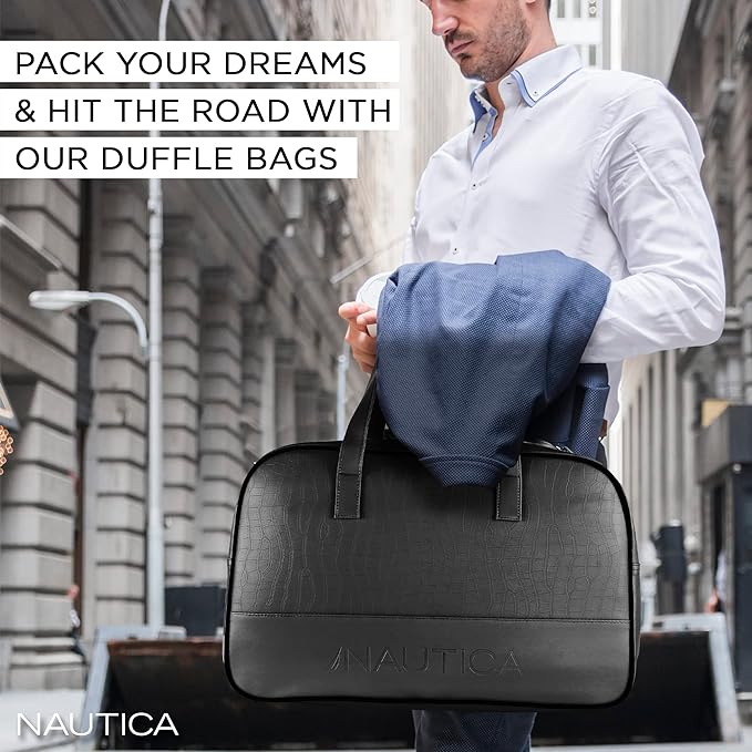 Nautica Duffle Bag for Travel | Stylish Leatherette Luggage