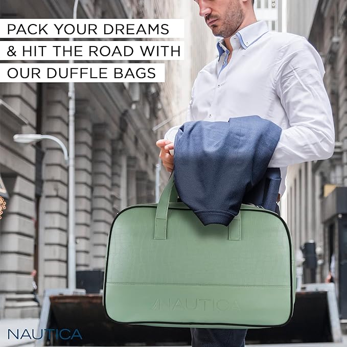 Nautica Duffle Bag for Travel | Stylish Leatherette Luggage