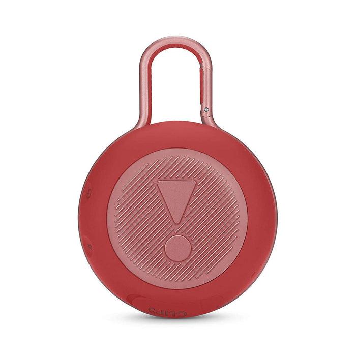 JBL Clip 3 Ultra-Portable Wireless Bluetooth Speaker with Mic (Red)