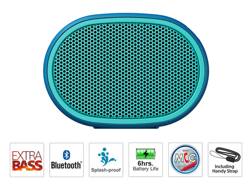 Sony SRS-XB01 Wireless Extra Bass Bluetooth Speaker with 6 Hours Battery Life (Blue)