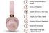 JBL E55BT Quincy's Signature Sound Wireless Over-Ear Headphones (Dusty Rose)