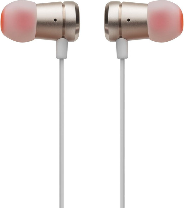JBL T290 Pure Bass All Metal in-Ear Headphones with Mic (Gold)
