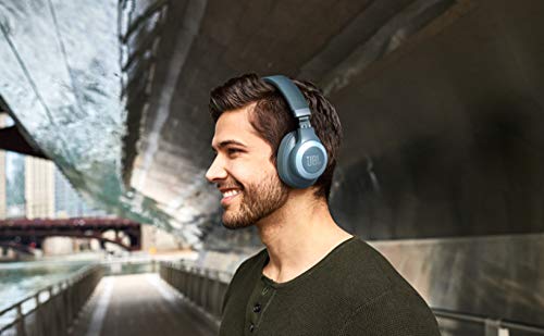 JBL E65BTNC Wireless Over-Ear Active Noise Cancelling Headphones (Blue)