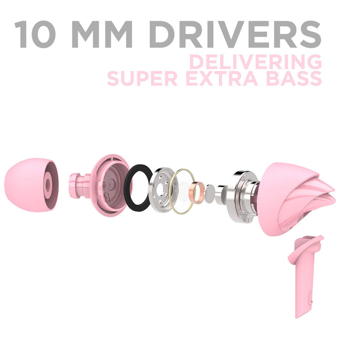 boAt BassHeads 100 Hawk Inspired Earphones with Mic (Taffy Pink)