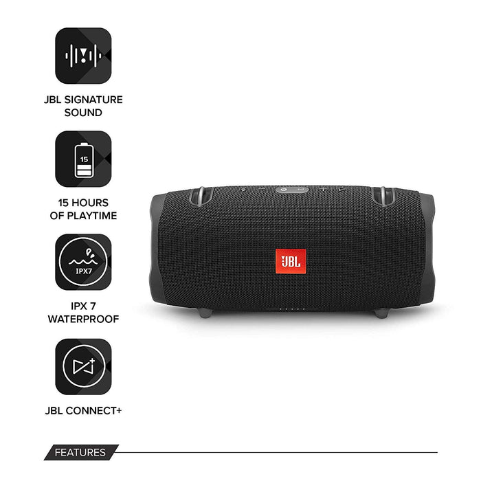 JBL Xtreme 2 Portable Wireless Bluetooth Speaker (Black)