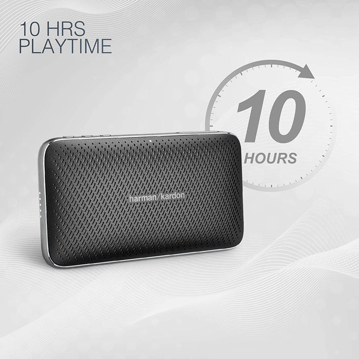 Harman Kardon Esquire Mini 2 Portable Bluetooth Speaker with Mic, 10 Hours of Playtime and Built-in Powerbank (BLACK )