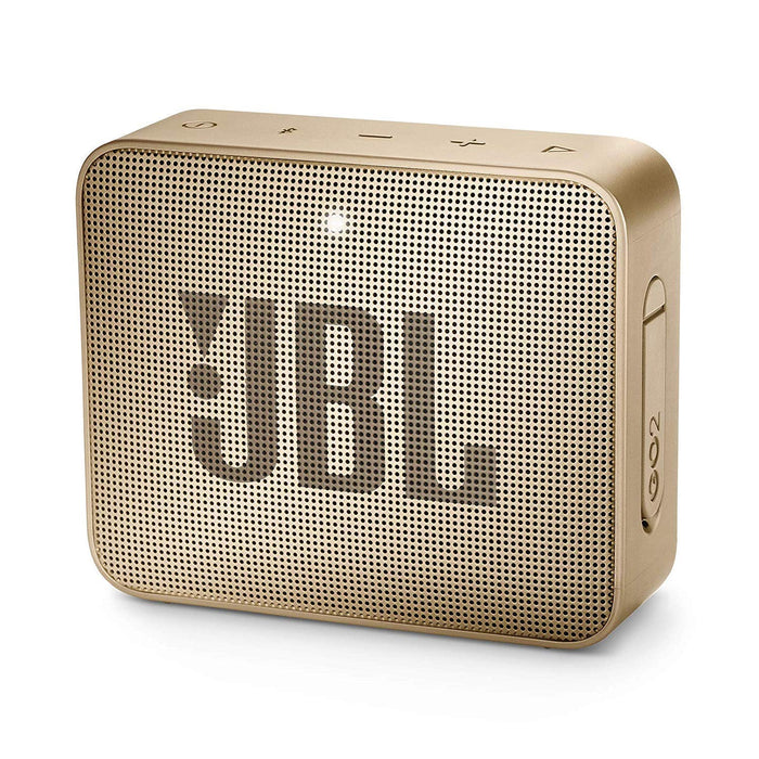 JBL Go 2 Portable Waterproof Bluetooth Speaker with mic (Pearl Champagne)