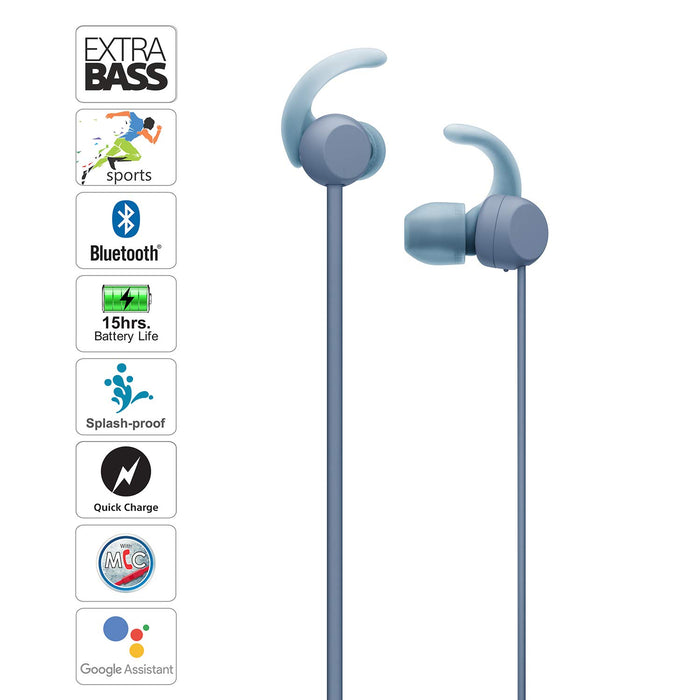 Sony WI-SP510 Wireless Sports Extra Bass in-Ear Headphones  Blue