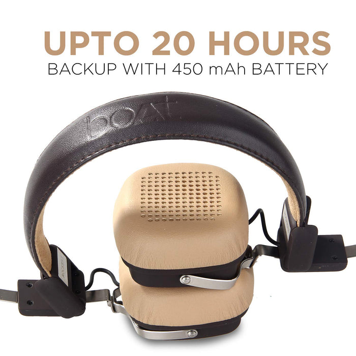 BoAt Rockerz 600 Bluetooth Headphones (Brown)