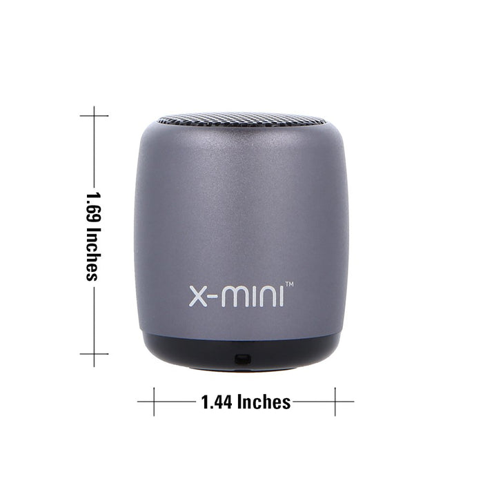 X-mini Nano-X 2W Ultra Portable Wireless Bluetooth Speaker with Mic and Remote Shutter (Mystic Grey)