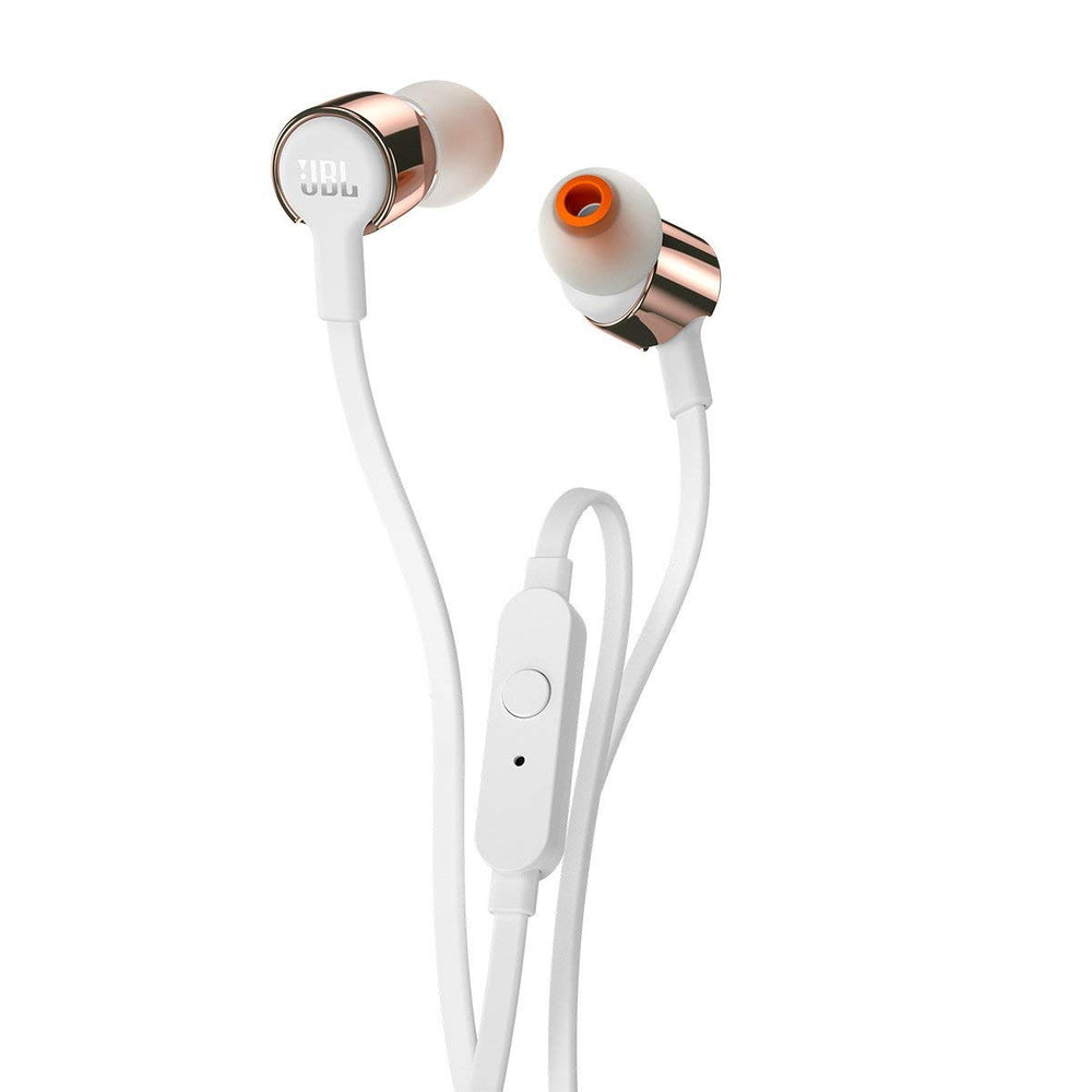 JBL T210 Pure Bass in-Ear Headphones with Mic (Rose Gold)