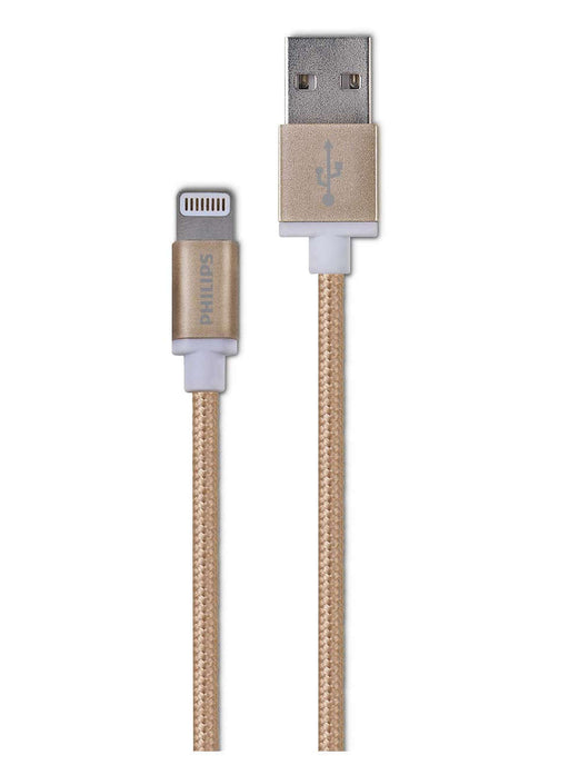 Philips iPhone Lightning to USB cable DLC2508G/97 (Golden)