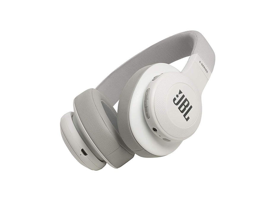 JBL E55BT Signature Sound Wireless Over-Ear Headphones with Mic (White)