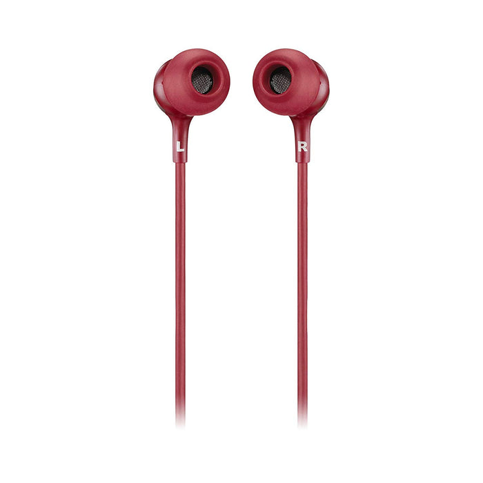 JBL LIVE100 in-Ear Headphones with in-Line Microphone and Remote (Red)