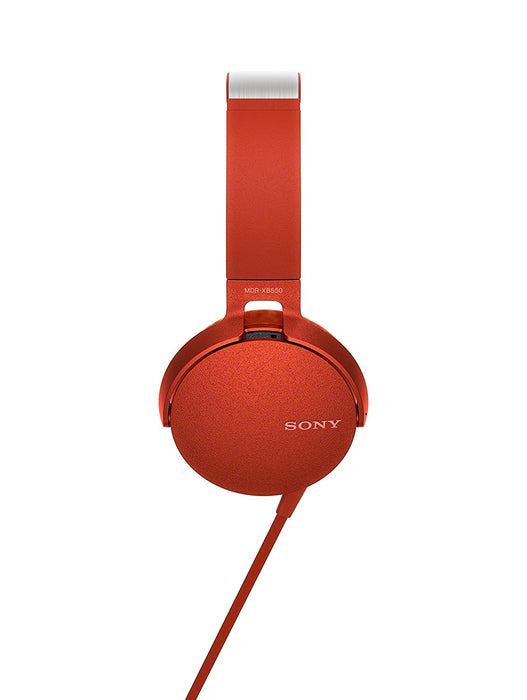 Sony MDR- XB550AP Extra Bass On-Ear Headphone, Red