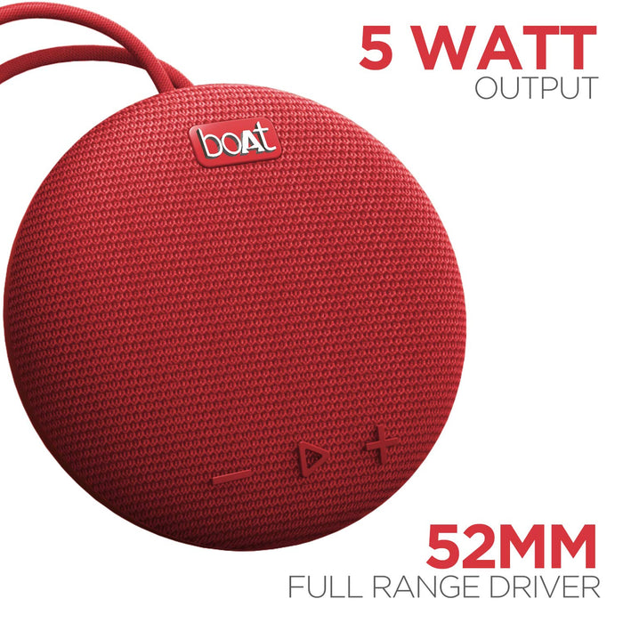 boAt Stone 190 Portable Wireless Speaker with 5W Premium Sound (Red)