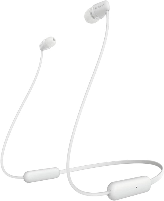 Sony WI-C200 Wireless In-Ear Headphones with 15 Hours Battery Life (White)