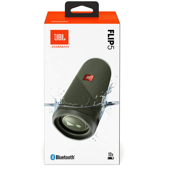 JBL Flip 5 20 W IPX7 Waterproof Bluetooth Speaker with PartyBoost (Without Mic, Green)