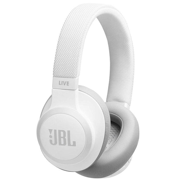 JBL Live 650BTNC Wireless Over-Ear Noise-Cancelling Headphones with Alexa (White)