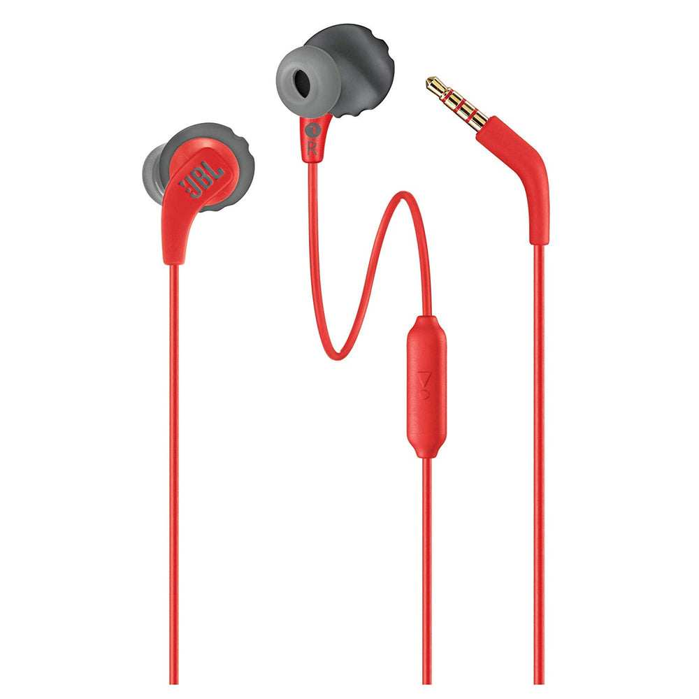 JBL Endurance Run Sweat-Proof Sports in-Ear Headphones with One-Button Remote and Microphone (Red)