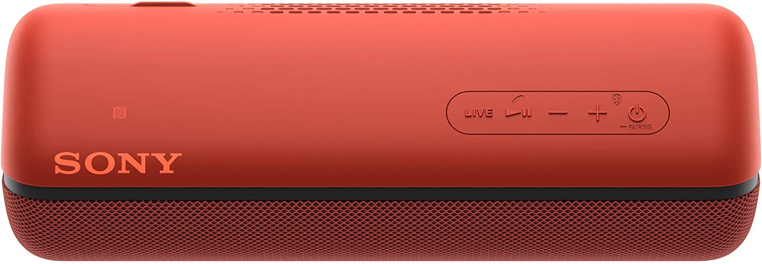 Sony SRS-XB32 Wireless Extra Bass Bluetooth Speaker with 24 Hours Battery Life (Red)