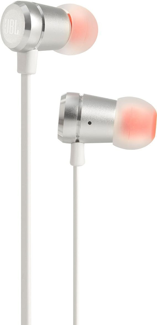 JBL T290 Pure Bass All Metal in-Ear Headphones with Mic (Silver)
