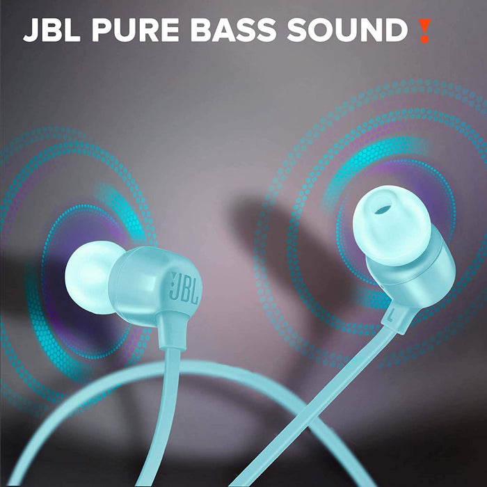 JBL Tune 165BT in-Ear Wireless Headphones with Dual Equalizer, 8-Hour Battery Life and Quick Charging (Teal)