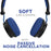 Boat Rockerz 400 Bluetooth On-Ear Headphones with Mic (Black/Blue)