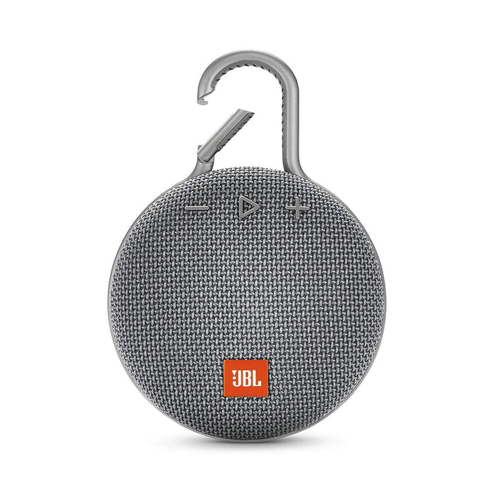 JBL Clip 3 Ultra-Portable Wireless Bluetooth Speaker with Mic (Grey)