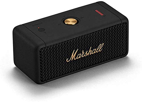 Marshall Emberton Portable Bluetooth Speaker - Black and Brass