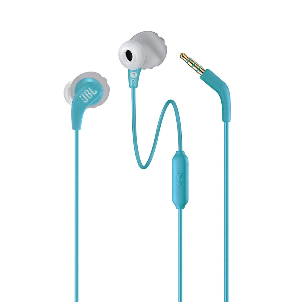 JBL Endurance Run Sweat-Proof Sports in-Ear Headphones with One-Button Remote and Microphone (Teal)