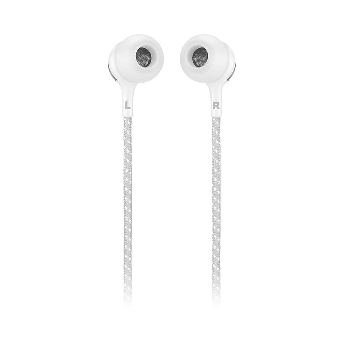 JBL LIVE200BT Wireless in-Ear Neckband Headphones with Three-Button Remote and Microphone (White)