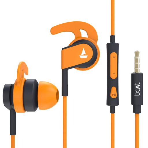 boAt Bassheads 242 in Ear Wired Earphones with Mic (Orange)
