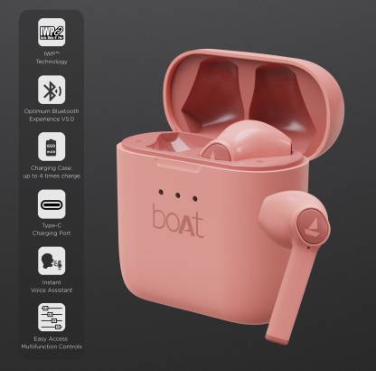 boAt Airdopes 131 Twin Wireless Earbuds with IWP™ Technology (Cherry Blossom)