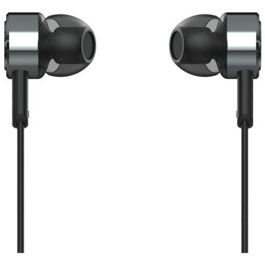 boAt BassHeads 122 Wired Headset  (GunMetal, Black, In the Ear)