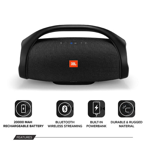 JBL Boom Box Most-Powerful Portable Speaker with 20000MAH Battery Built-in Power Bank (Black)