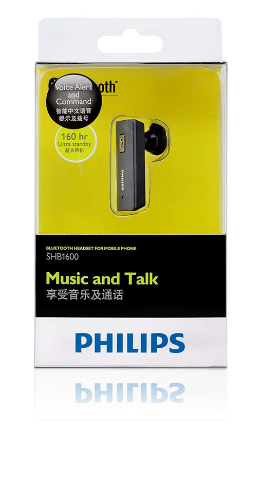 Philips SHB1600 Bluetooth Earbud Headset (Silver)