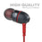 boAt BassHeads 220 in-Ear Bass Headphones with One Button Mic (Red)
