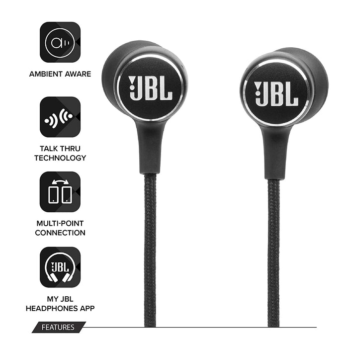 JBL LIVE220BT Wireless in-Ear Neckband Headphones (Black)