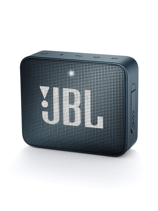 JBL Go 2 Portable Waterproof Bluetooth Speaker with mic (Slate Navy)