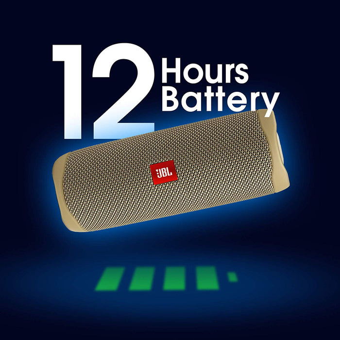 JBL Flip 5 20 W IPX7 Waterproof Bluetooth Speaker with PartyBoost (Without Mic, Sand)