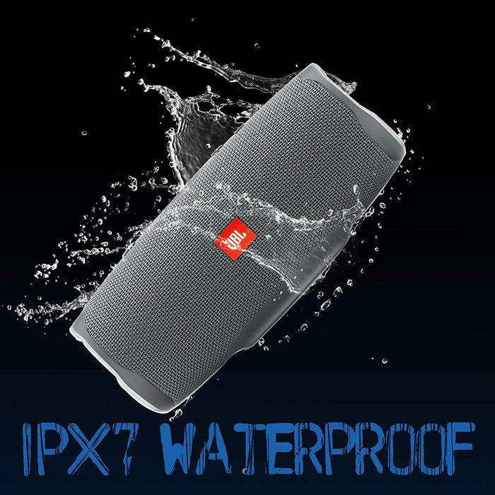 JBL Charge 4 Powerful 30W IPX7 Waterproof Portable Bluetooth Speaker with 20 Hours Playtime & Built-in 7500 mAh Powerbank (Grey)