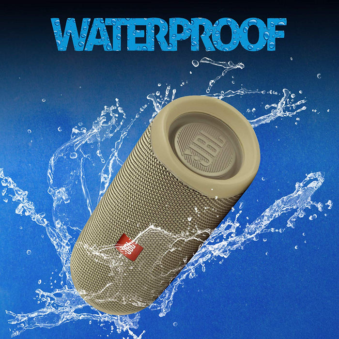 JBL Flip 5 20 W IPX7 Waterproof Bluetooth Speaker with PartyBoost (Without Mic, Sand)