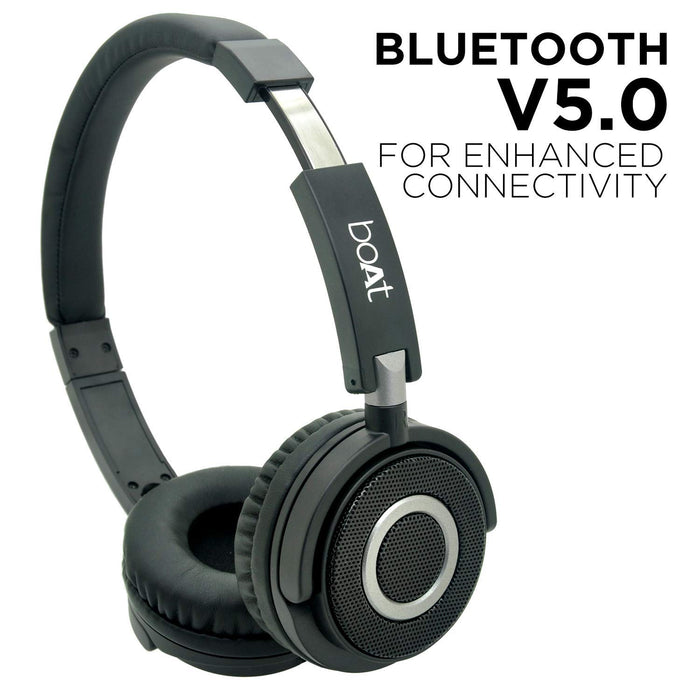 boAt 900 Wireless V2 On-Ear Headphones (Charcoal Black)