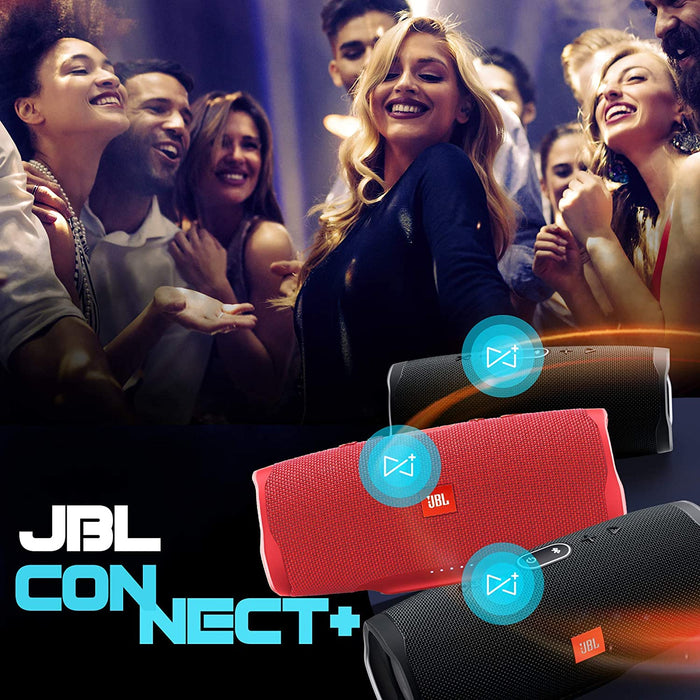 JBL Charge 4 Powerful 30W IPX7 Waterproof Portable Bluetooth Speaker with 20 Hours Playtime & Built-in 7500 mAh Powerbank (Red)